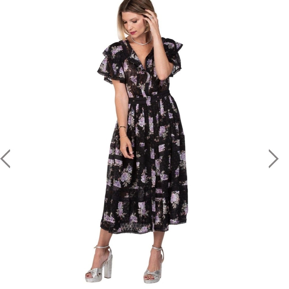 LoveShackFancy Claribel Midi Dress